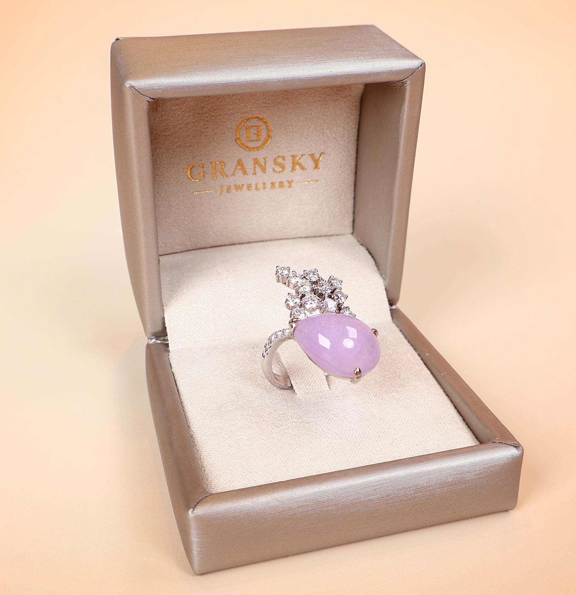 Purple jade ring packaging box