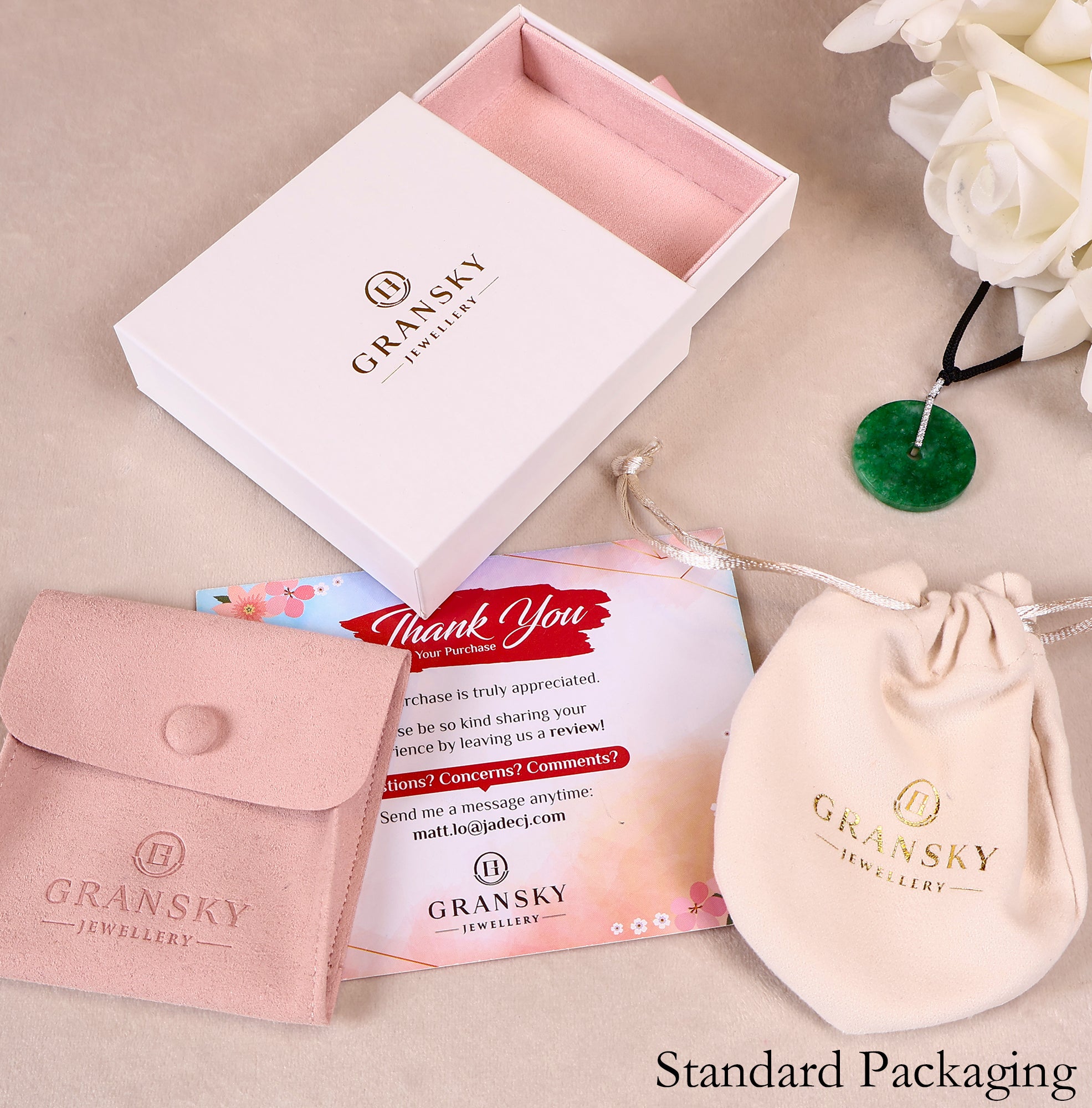 8k White Gold Diamonds Natural Green Disc Jade Pendant