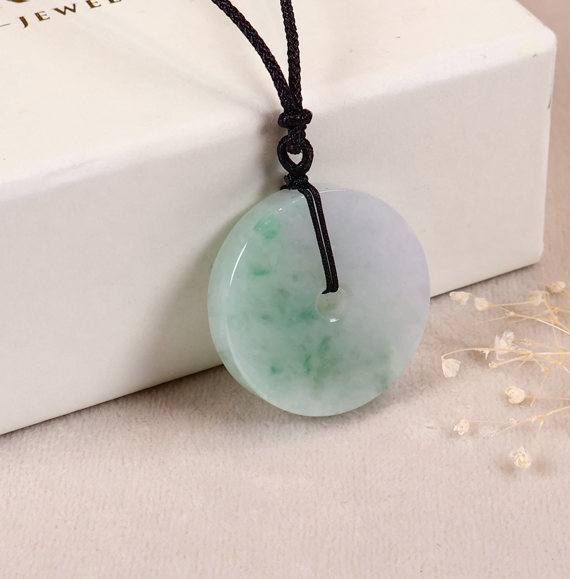 Natural Jade Donut Pendant