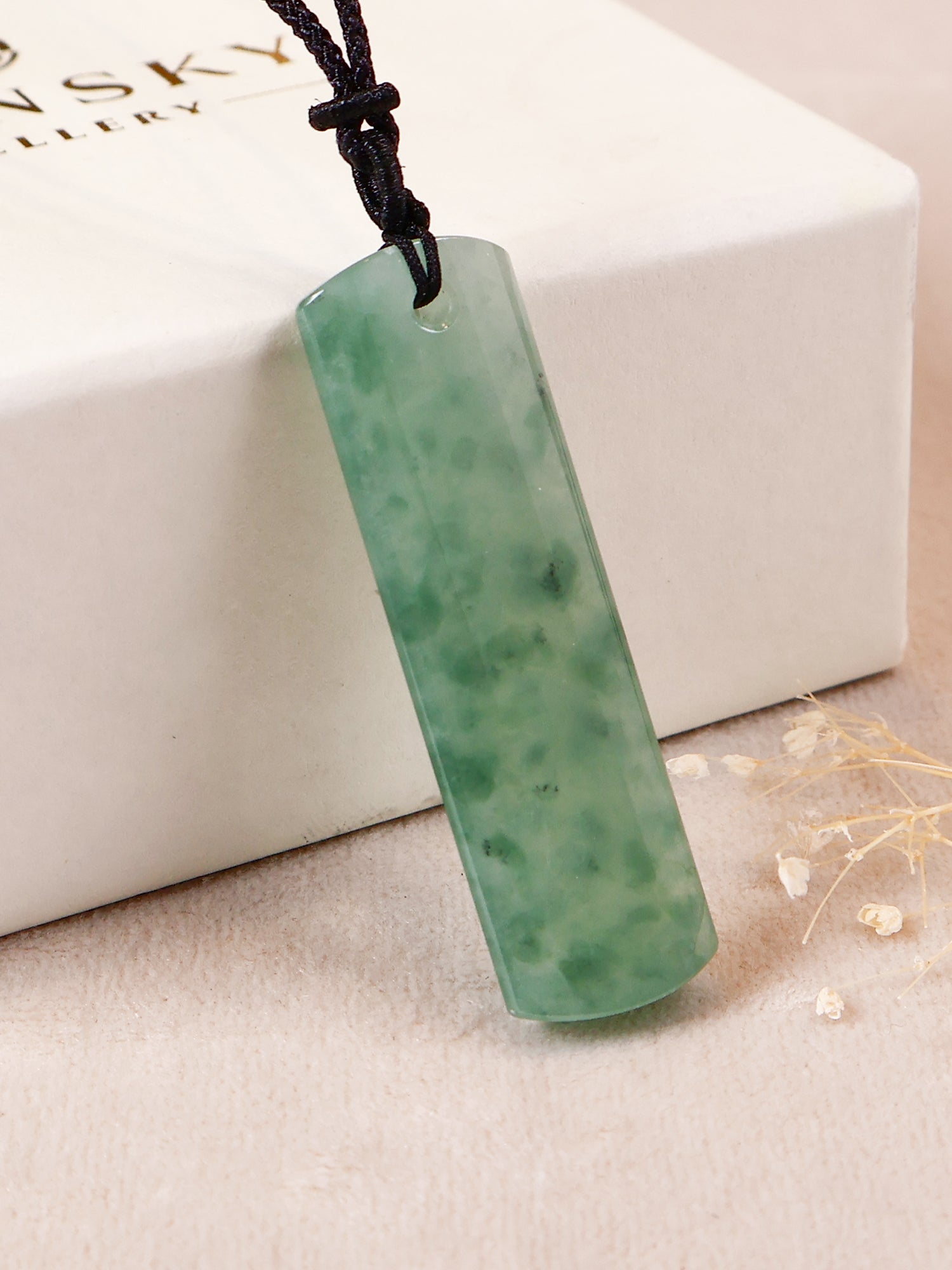 Green Burma Jade Pendant Necklace