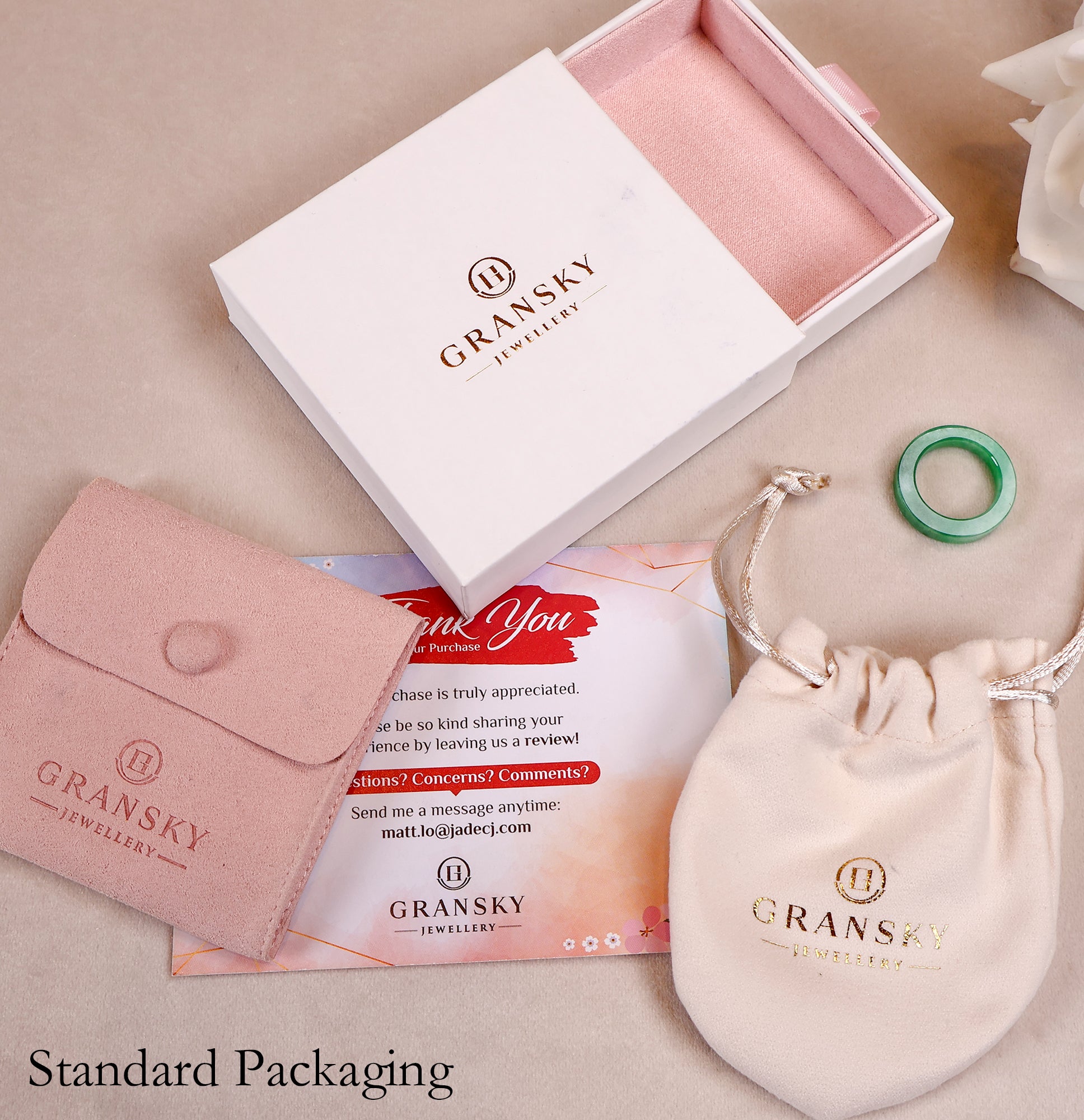 packaging of jade circle ring