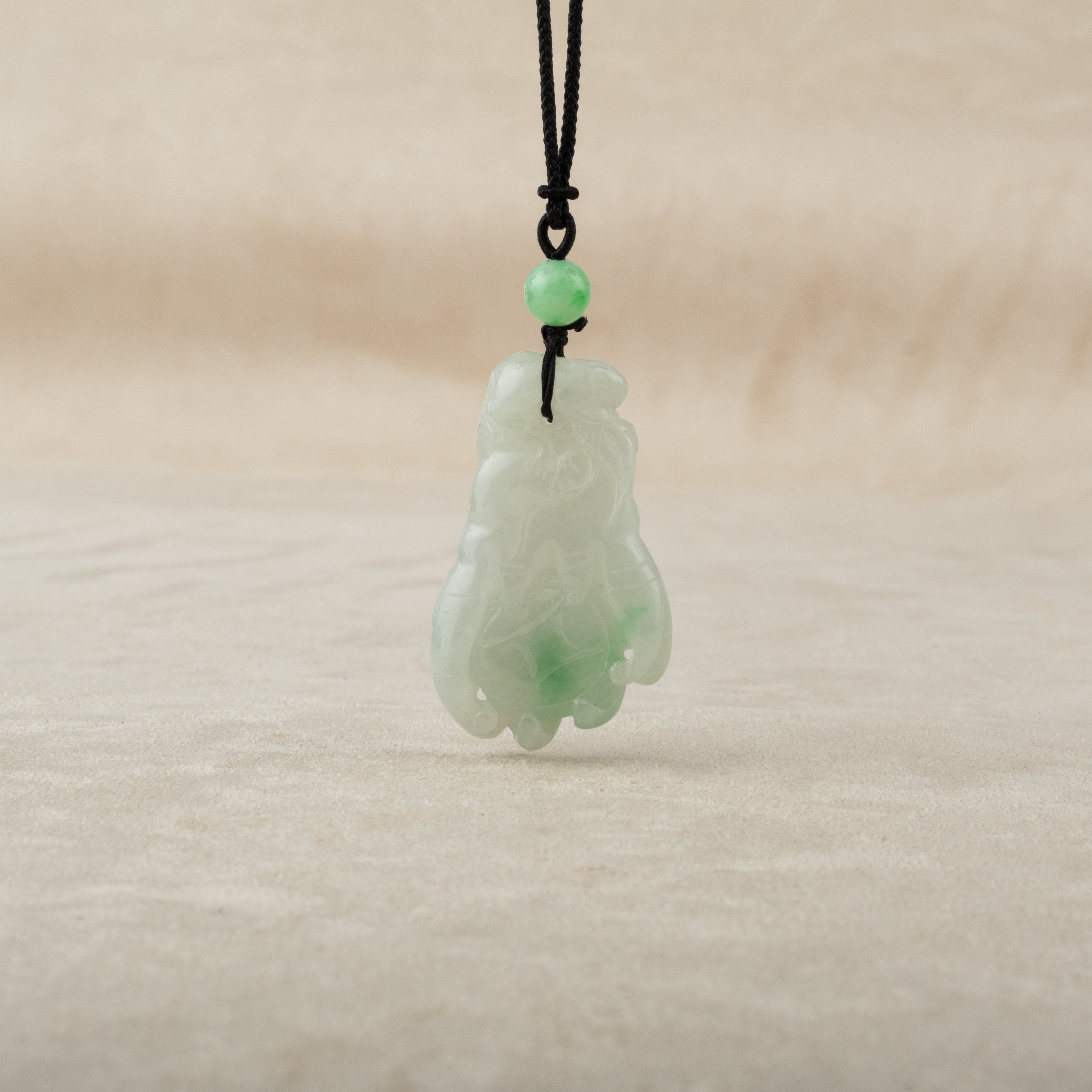 Two Tone Buddha's-Hand Jadeite Pendant Necklace