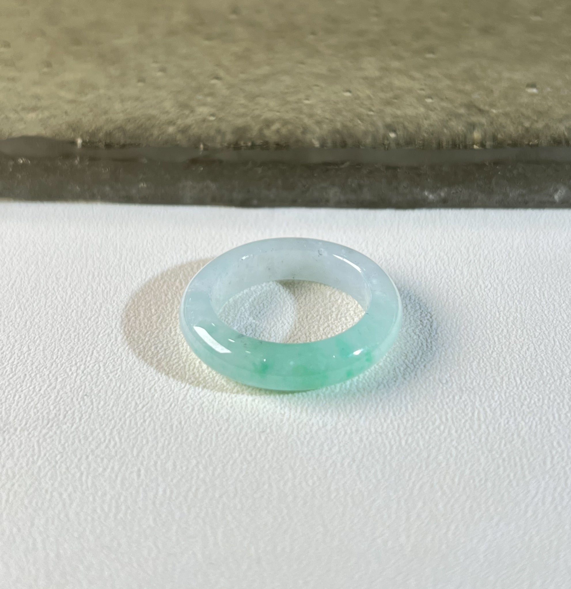 Gransky Natural Burmese Green Jade Ring Jewelry for woman