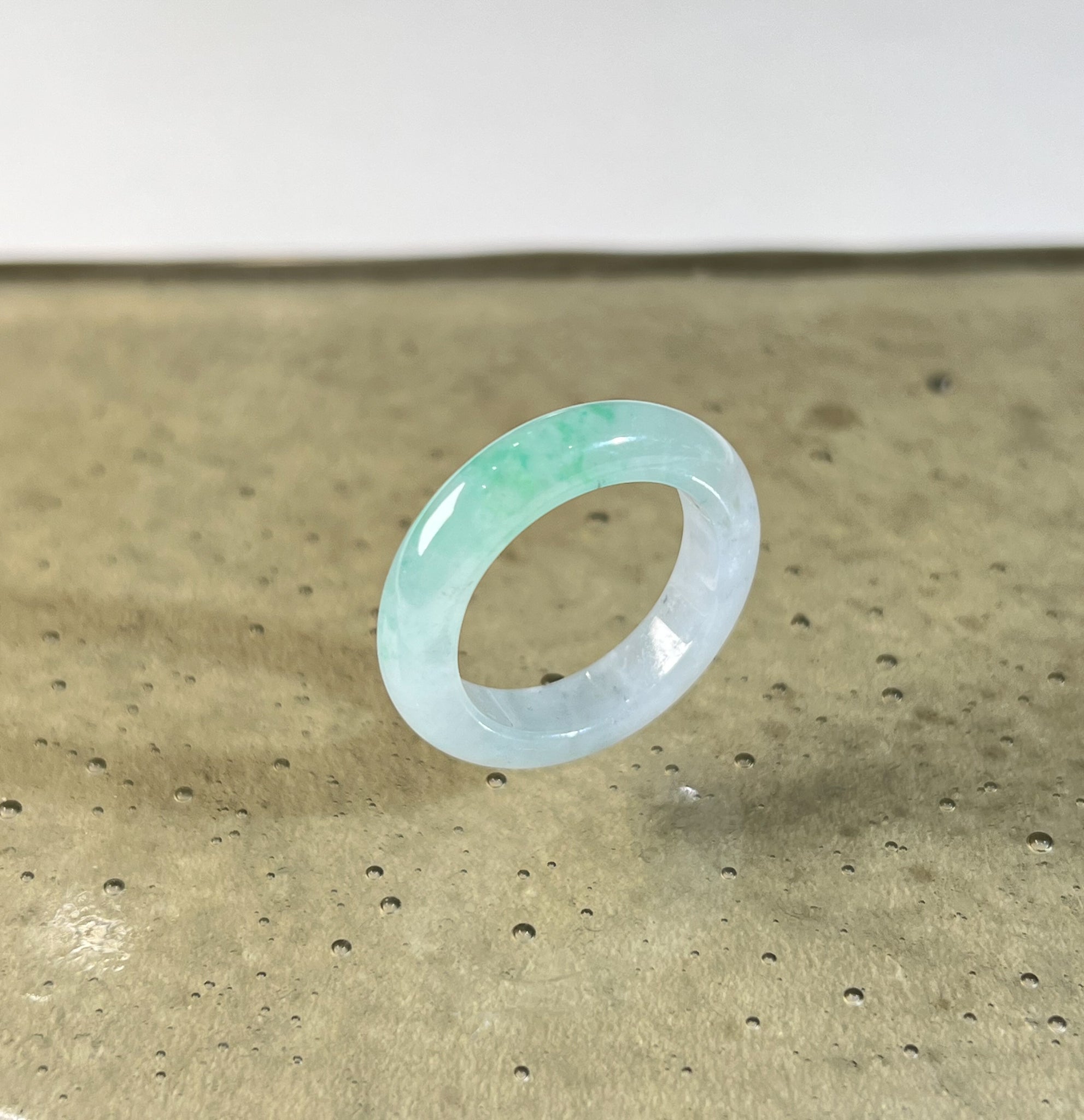 Gransky Natural Burmese Green Jade Ring Jewelry for woman