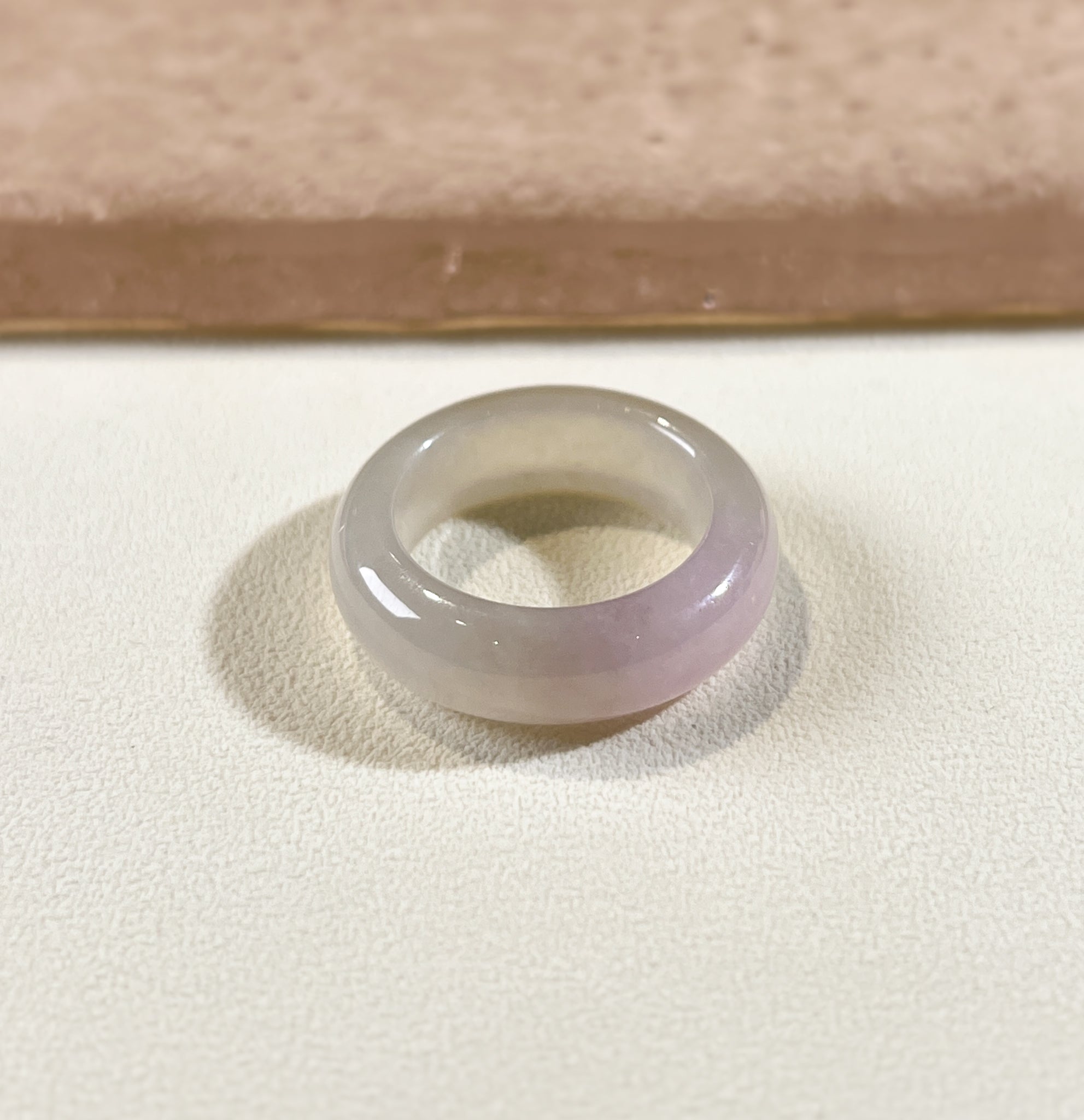 Gransky Untreated Smooth Purple Jade Ring