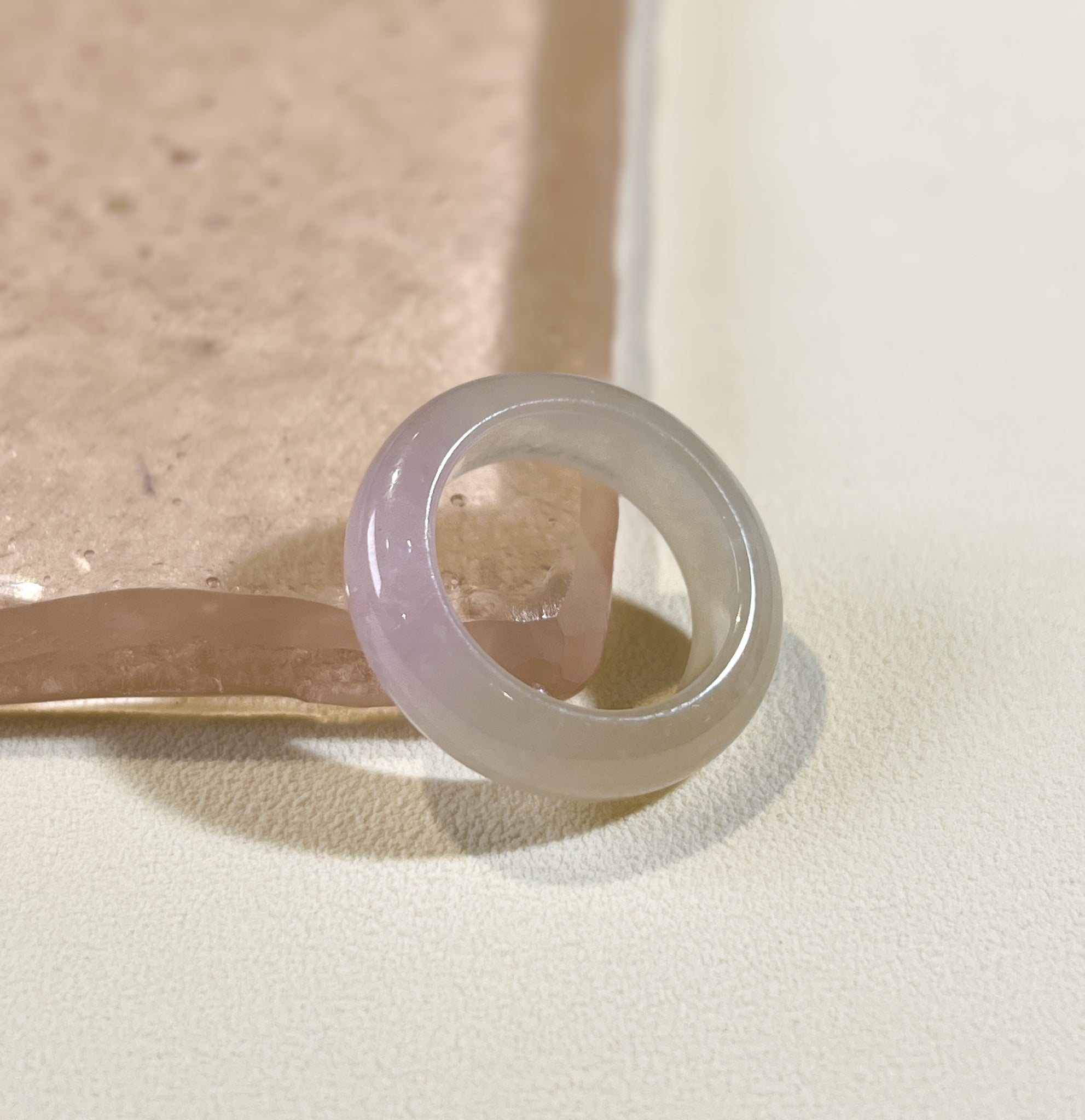 Gransky Untreated Smooth Purple Jade Ring