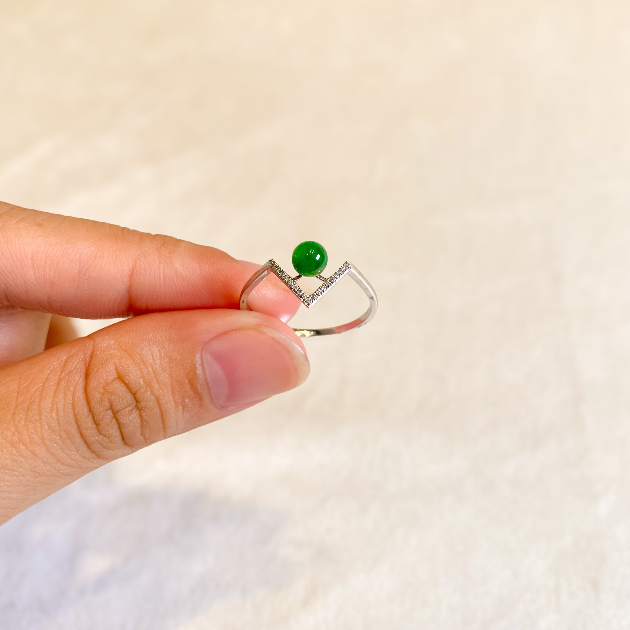 Small jade ring hotsell